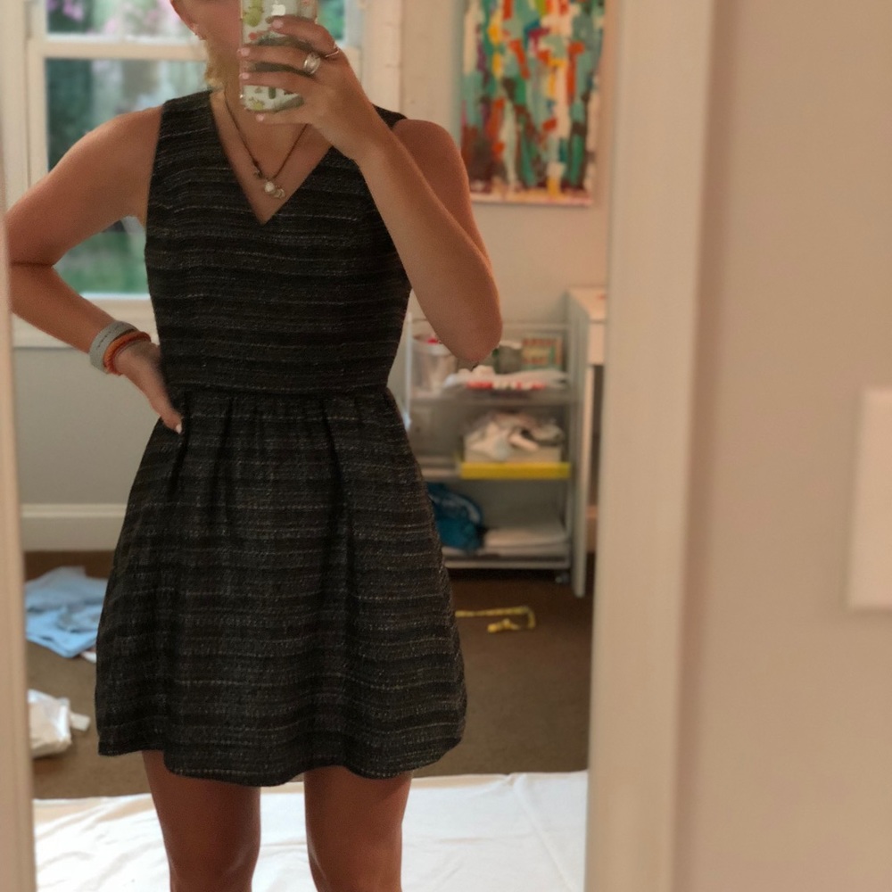 Metallic knit dress